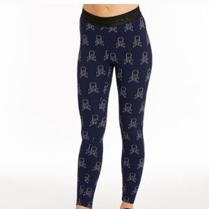 KORAL knit blue skull leggings S
